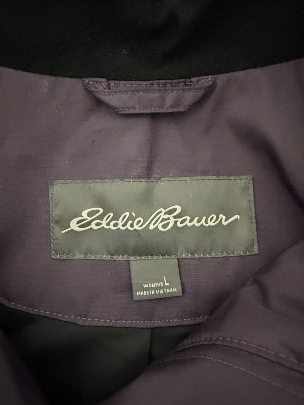 Eddie Bauer Women's Purple Trench Coat "Girl on the Go" Hooded Waterproof Size L - Picture 4 of 16